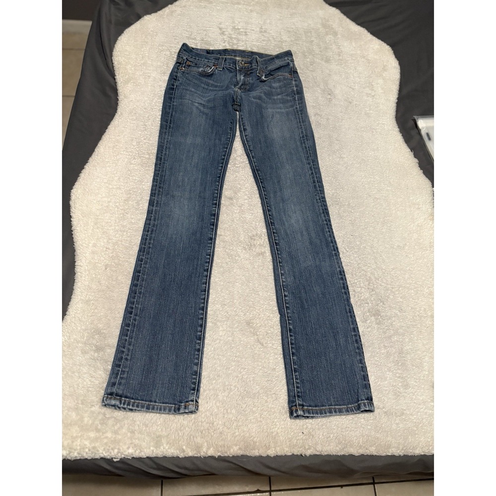 Lucky Brand Sundown Straight Women's Blue Made USA Jeans Size 0 25 Pants Stretch